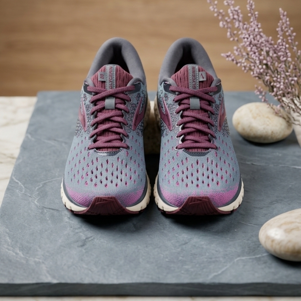 Brooks Women's Running Shoes in Gray and Plum